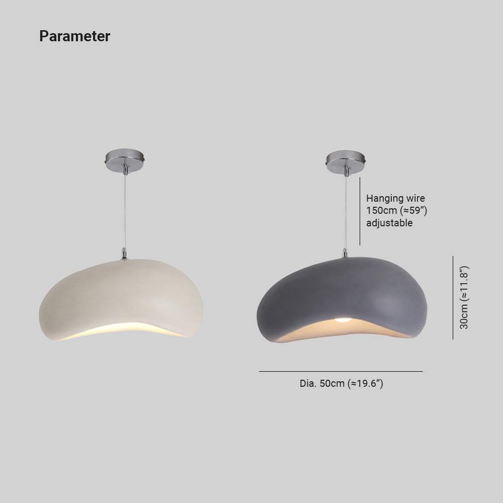 Avi Wabi Sabi Bread Shape Resin Pendant Light, 4 Color - Neutral Decor