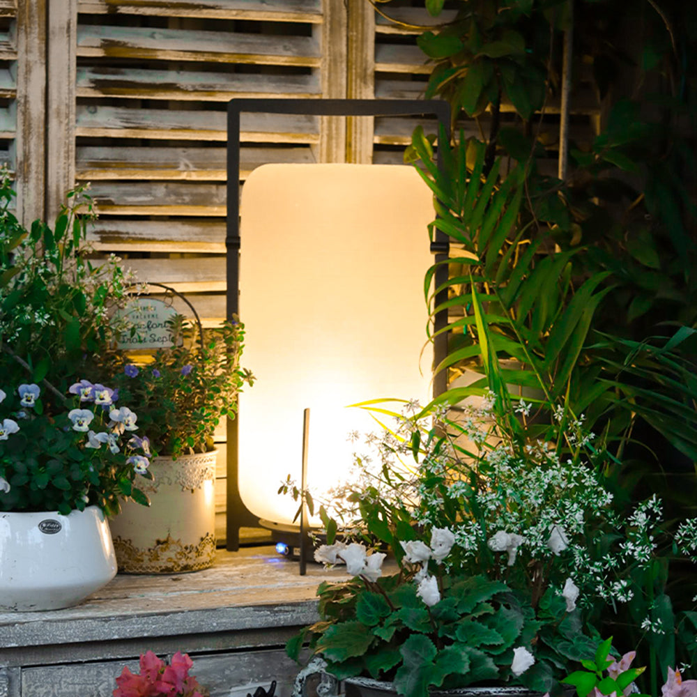 Ray Minimalist Glass/Acrylic Outdoor Landscape Pathway Light, White - Neutral Decor