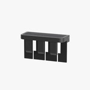 Ray Modern Minimallist Metal Solar Outdoor Garden/Yard Wall Lamp, Black - Neutral Decor