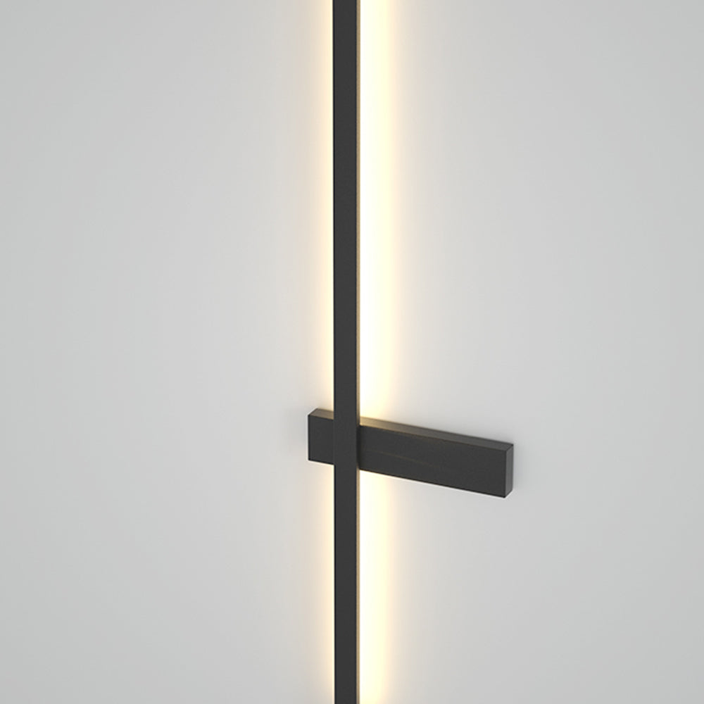 Ray Minimalist Duo-Linear Outdoor Wall Lamp, Black - Neutral Decor
