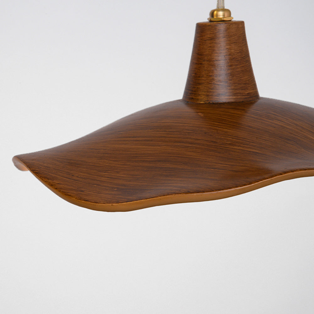 Arisha Pendant Light Wave Retro, Mahogany/Resin, Dining Room - Neutral Decor