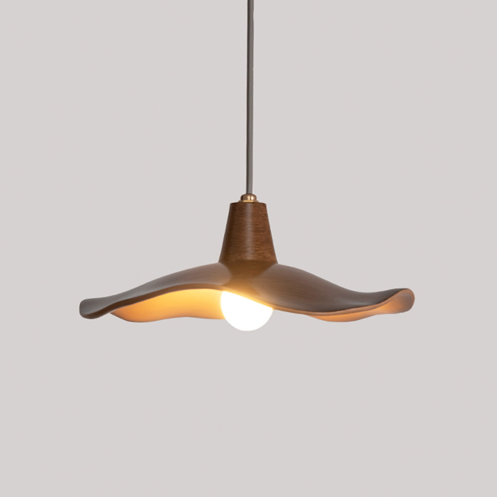Arisha Pendant Light Wave Retro, Mahogany/Resin, Dining Room - Neutral Decor