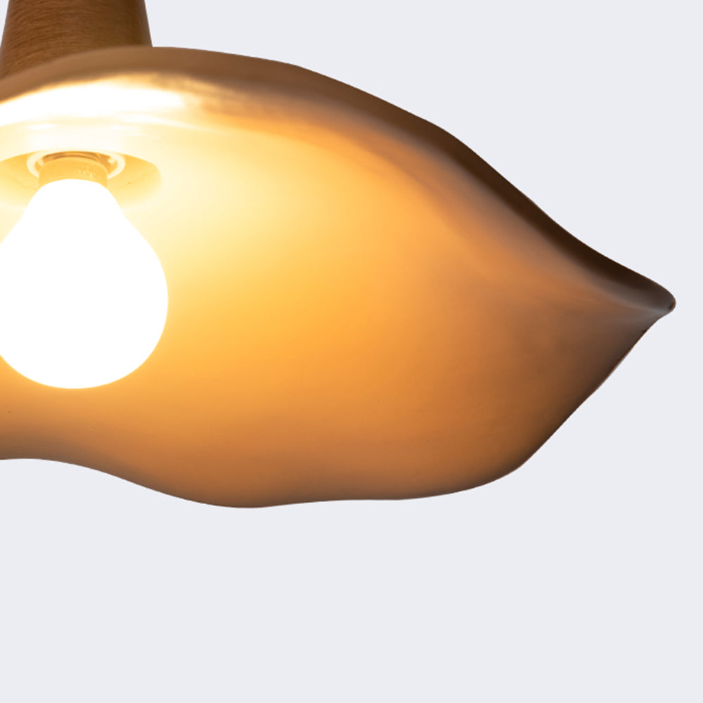 Arisha Pendant Light Wave Retro, Mahogany/Resin, Dining Room - Neutral Decor