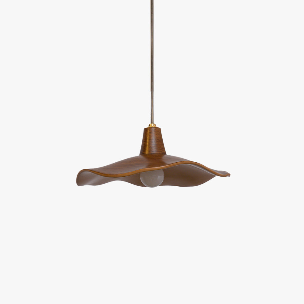 Arisha Pendant Light Wave Retro, Mahogany/Resin, Dining Room - Neutral Decor