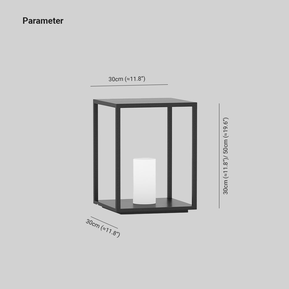 Ray Minimalist Rectangular Metal Solar Outdoor Ground Lamp - Neutral Decor