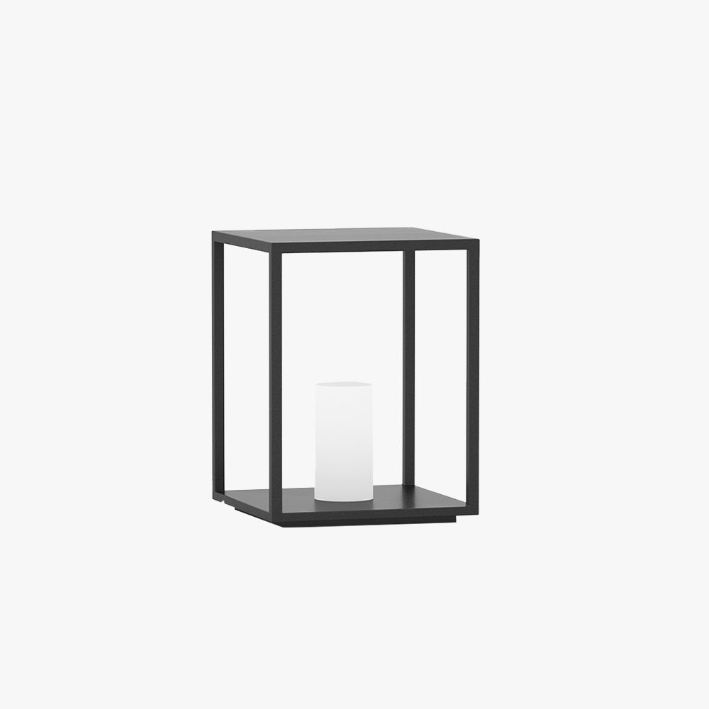 Ray Minimalist Rectangular Metal Solar Outdoor Ground Lamp - Neutral Decor