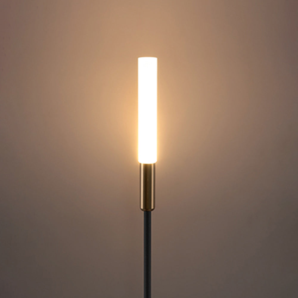 Ray Modern Metal Reed Solar Outdoor Black Post Light - Neutral Decor