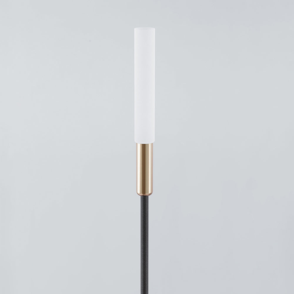 Ray Modern Metal Reed Solar Outdoor Black Post Light - Neutral Decor
