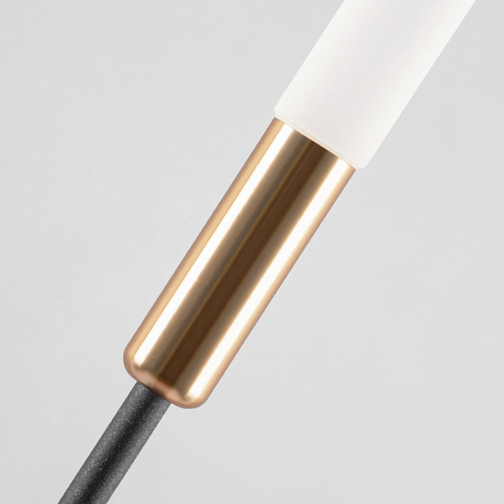 Ray Modern Metal Reed Solar Outdoor Black Post Light - Neutral Decor