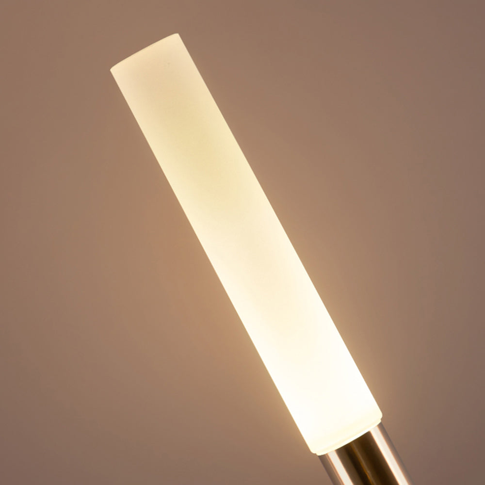 Ray Modern Metal Reed Solar Outdoor Black Post Light - Neutral Decor