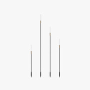 Ray Modern Metal Reed Solar Outdoor Black Post Light - Neutral Decor