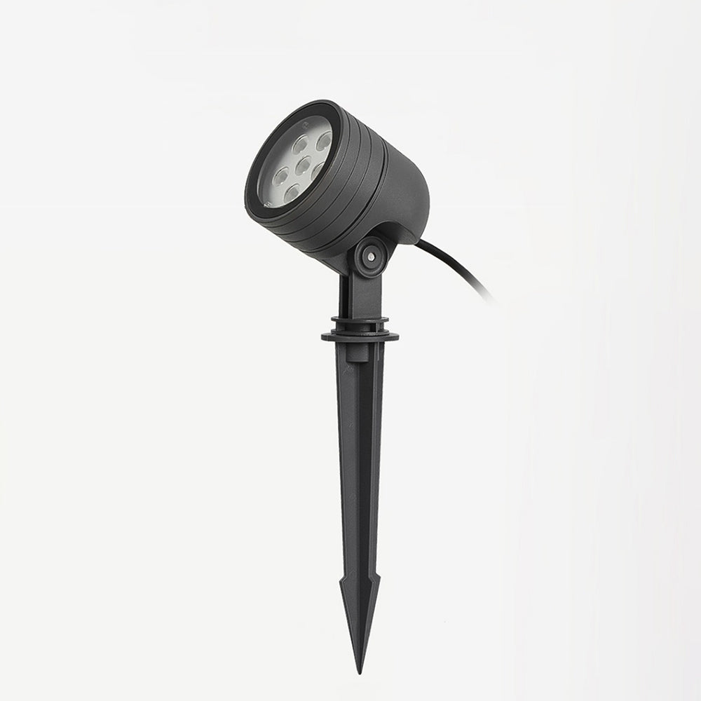Ray Modern Round Glass/Metal Solar Outdoor Ground Lamp Spotlight - Neutral Decor