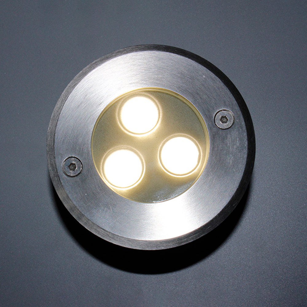 Ray Modern Metal Cylindrical Recessed Outdoor Step/Deck Light, Black - Neutral Decor