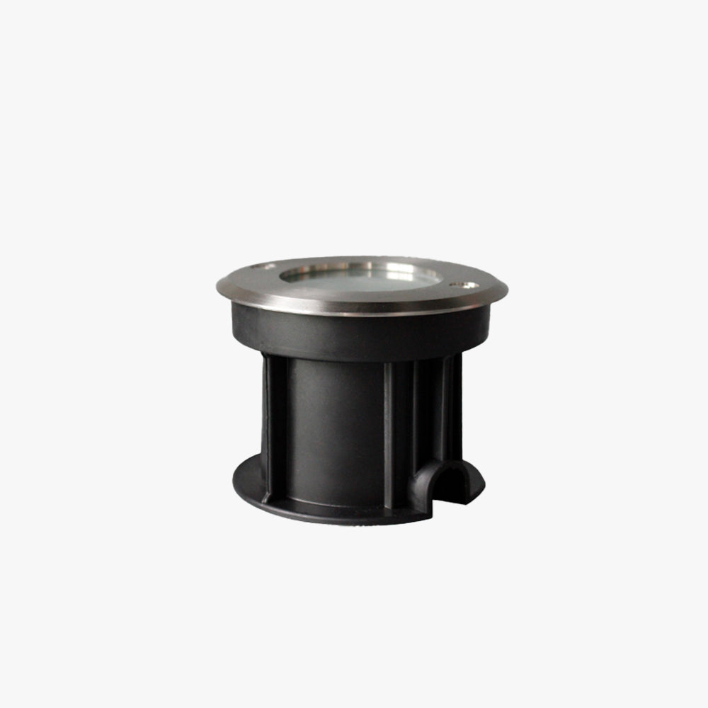Ray Modern Metal Cylindrical Recessed Outdoor Step/Deck Light, Black - Neutral Decor