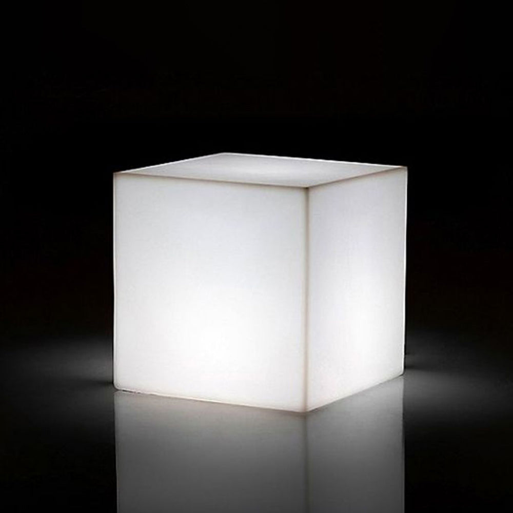 Ray Minimalist Square Acrylic Outdoor Ground Lamp, White - Neutral Decor
