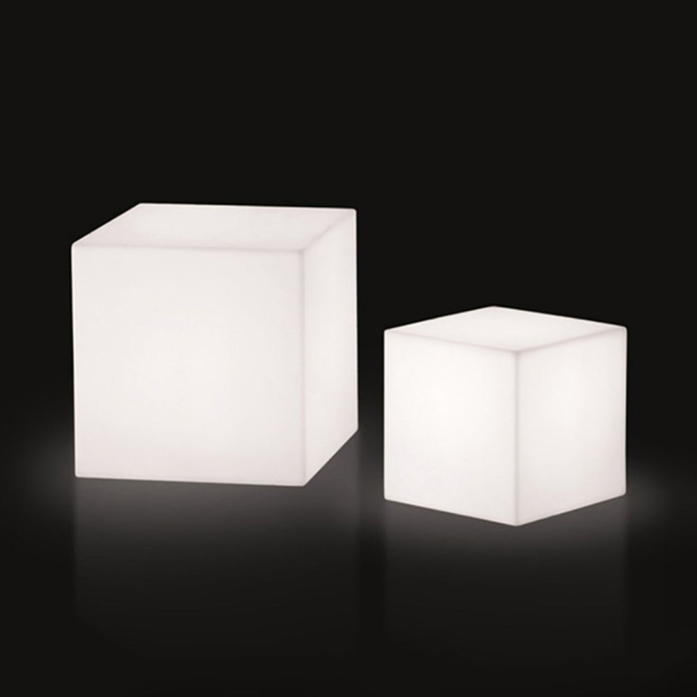 Ray Minimalist Square Acrylic Outdoor Ground Lamp, White - Neutral Decor