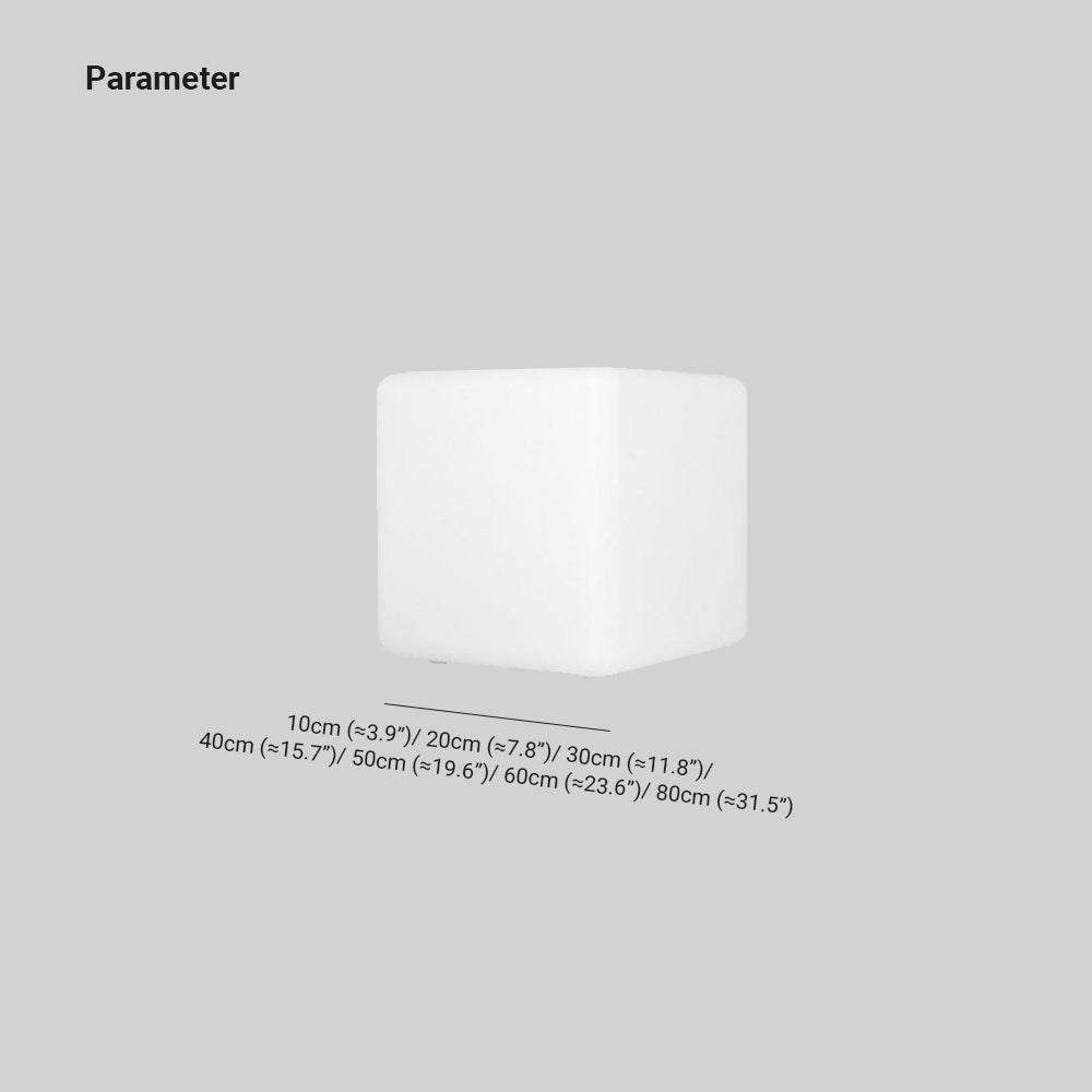 Ray Minimalist Square Acrylic Outdoor Ground Lamp, White - Neutral Decor