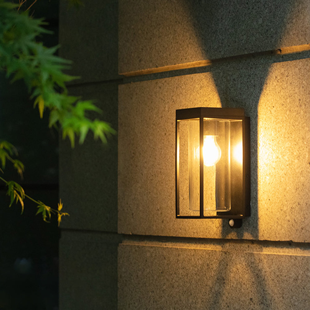 Ray Modern Rectangular Solar Waterproof Glass Outdoor Wall Lamp - Neutral Decor