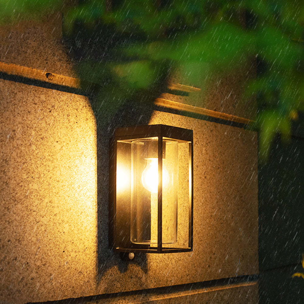Ray Modern Rectangular Solar Waterproof Glass Outdoor Wall Lamp - Neutral Decor