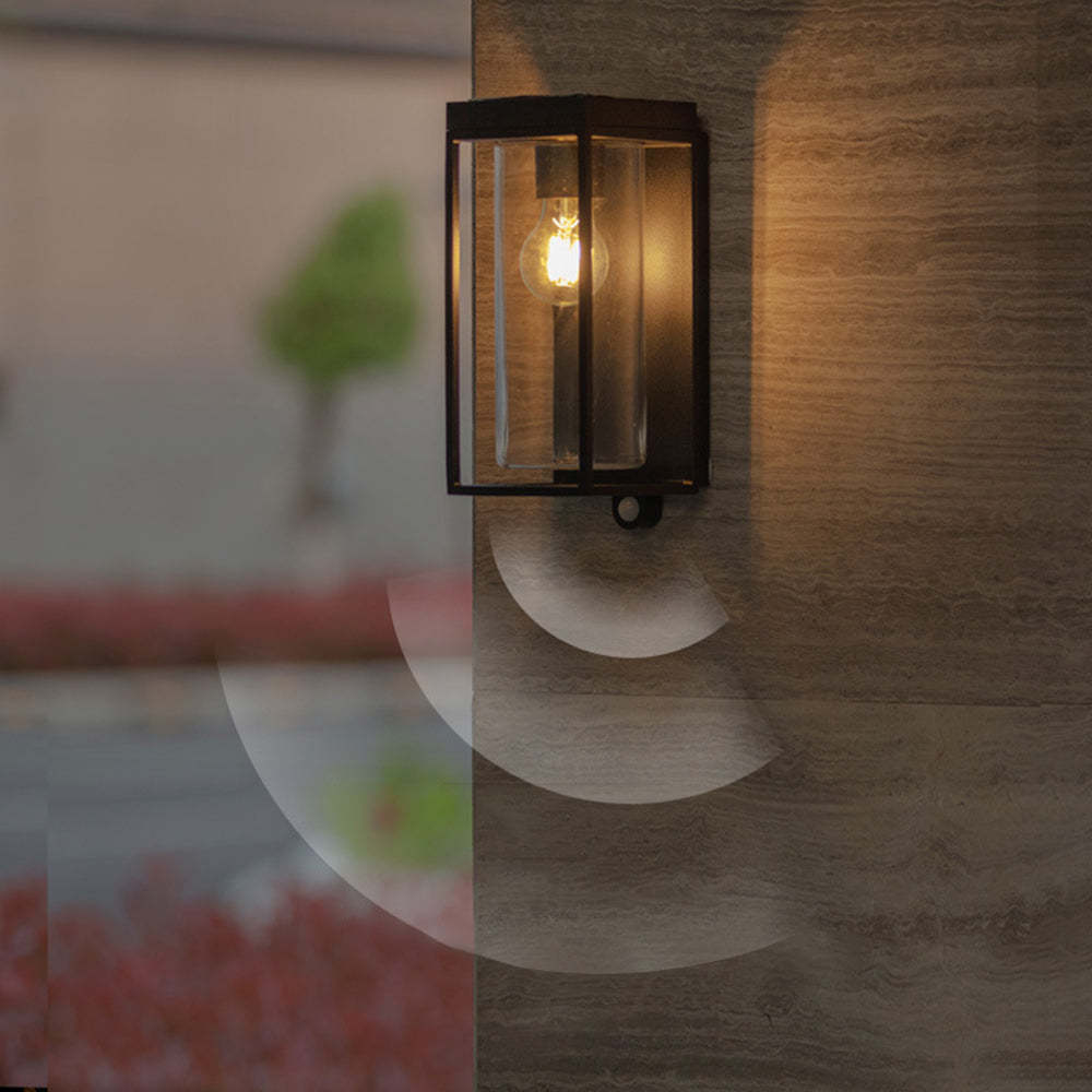 Ray Modern Rectangular Solar Waterproof Glass Outdoor Wall Lamp - Neutral Decor
