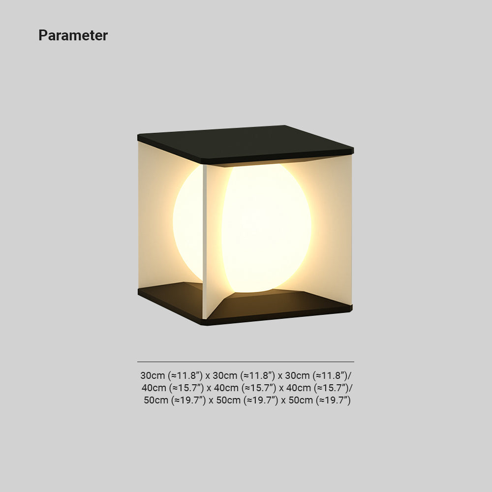 Ray Modern Moon  Outdoor Pier-Mount Pillar Light