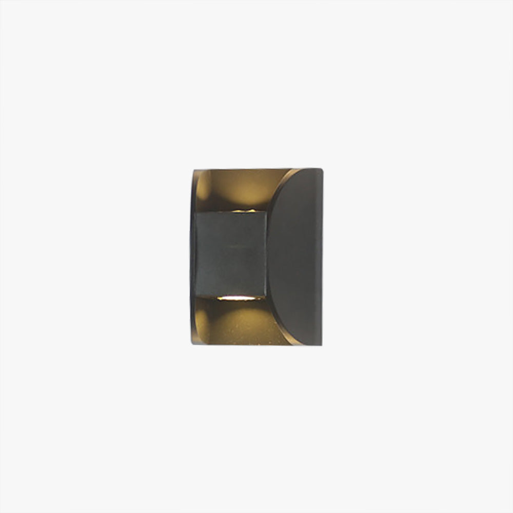 Ray Minimalist Up/Down Metal Outdoor Wall Lamp, Black - Neutral Decor
