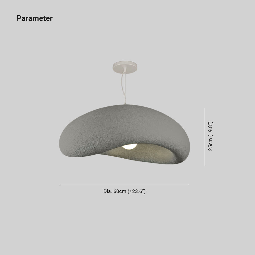Avi Minimalist Cobblestone Shape Pendant Light, Blue/Grey - Neutral Decor