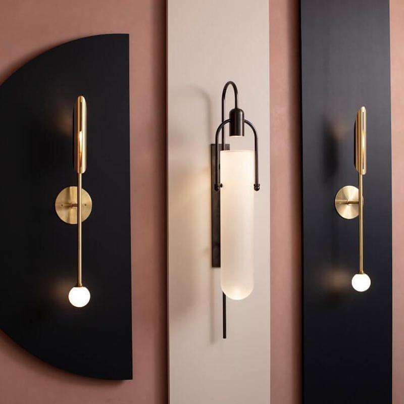 Lustra Wall Lamp Arc Glass Modern-Neutral Decor