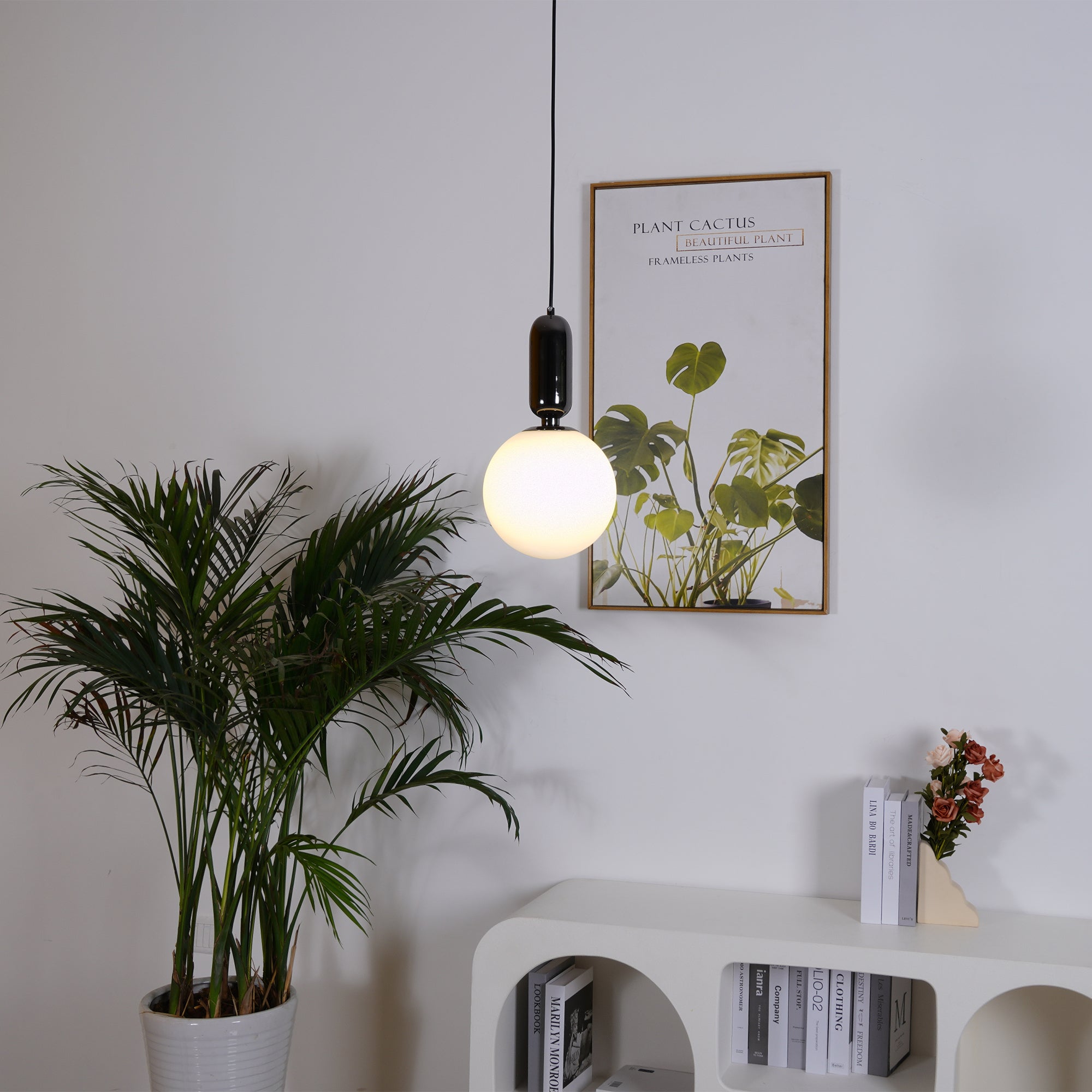 Carter Modern Glass Pendant Light-Neutral Decor