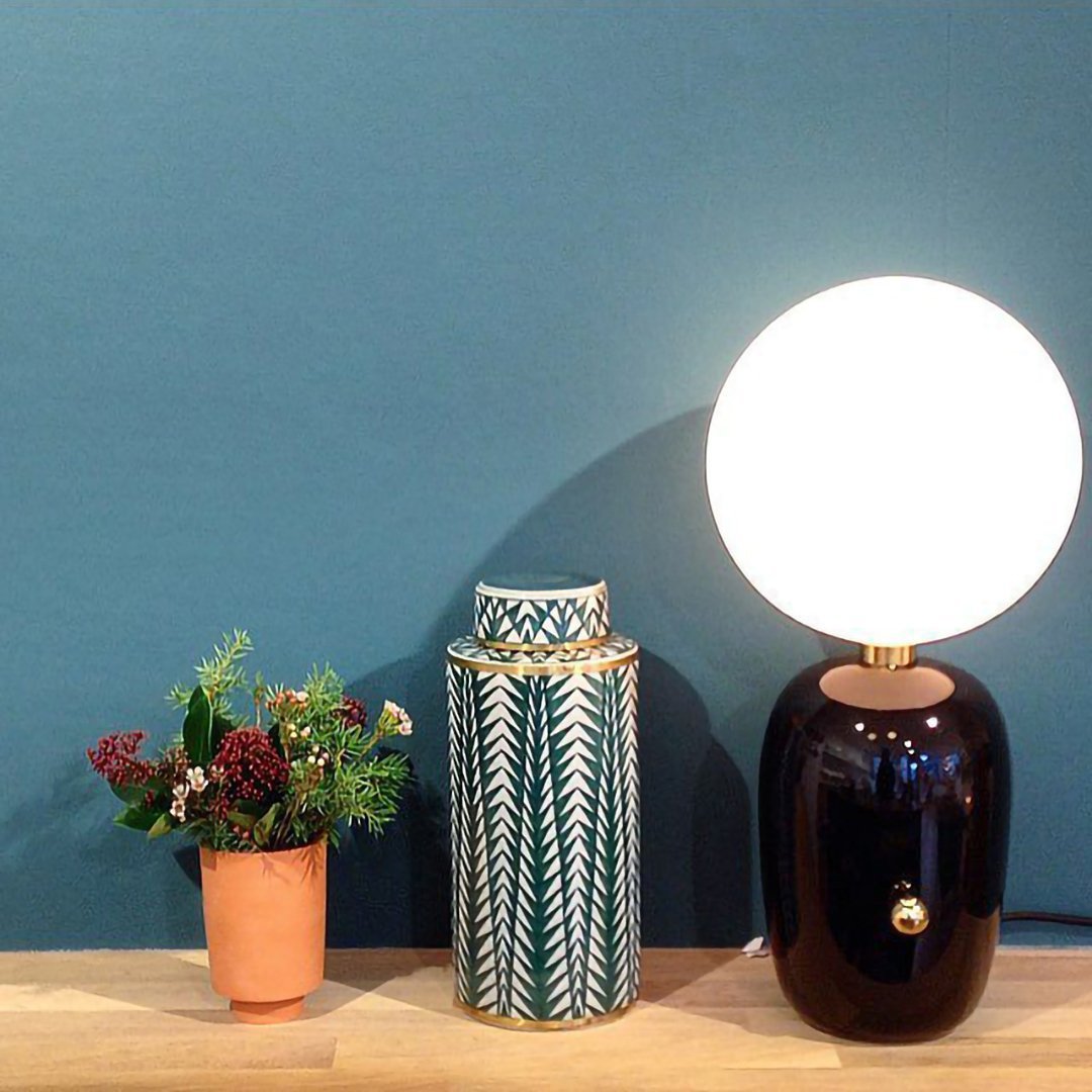Nyxen Glass Industrial Table Lamp-Neutral Decor