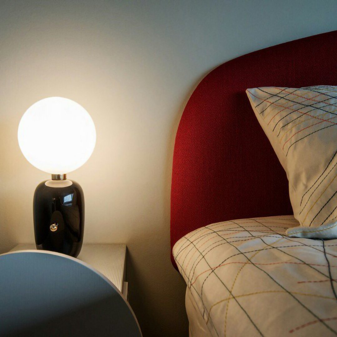 Nyxen Glass Industrial Table Lamp-Neutral Decor