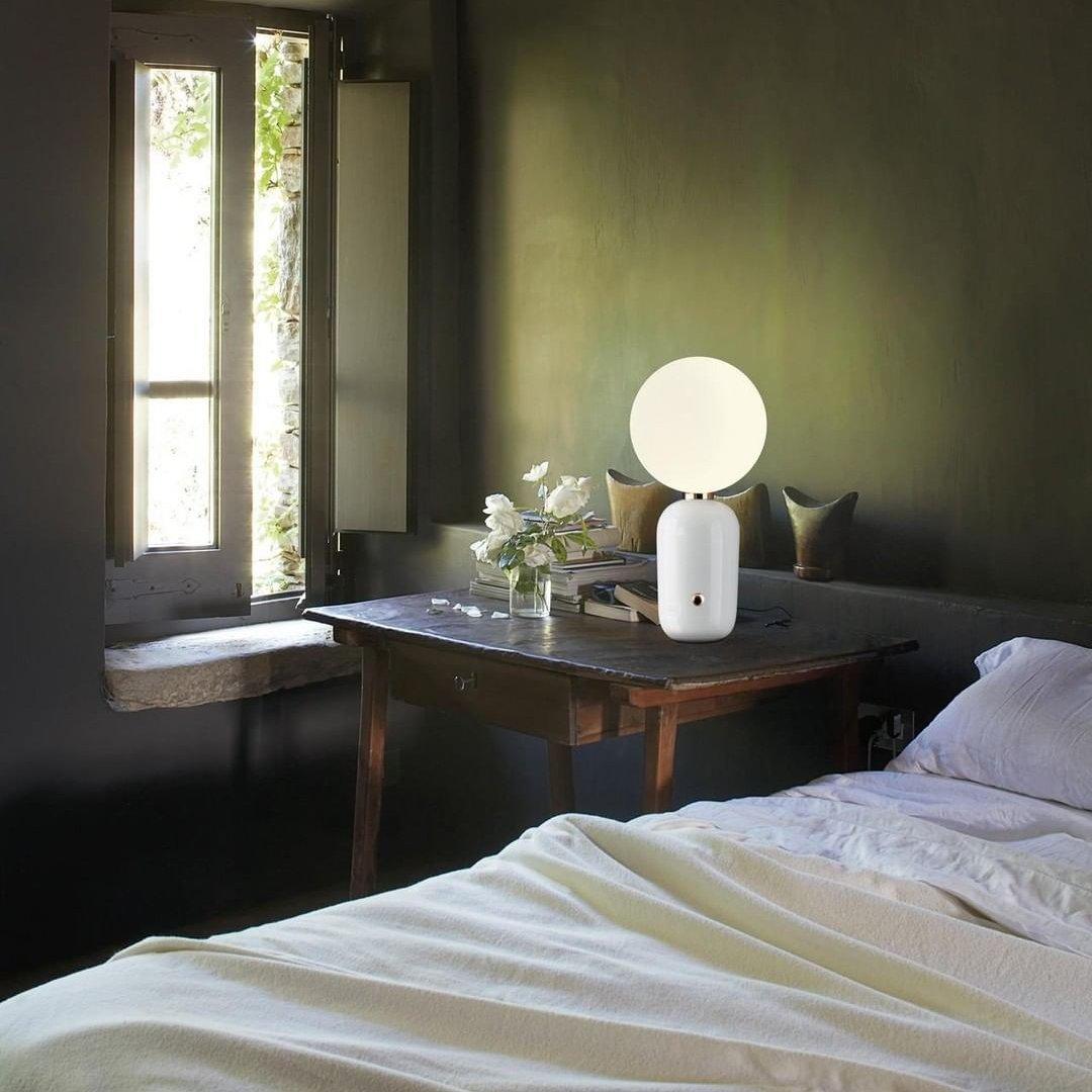 Nyxen Glass Industrial Table Lamp-Neutral Decor
