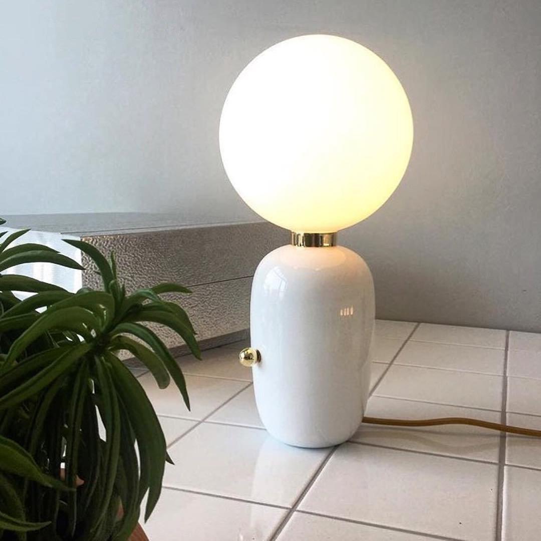 Nyxen Glass Industrial Table Lamp-Neutral Decor