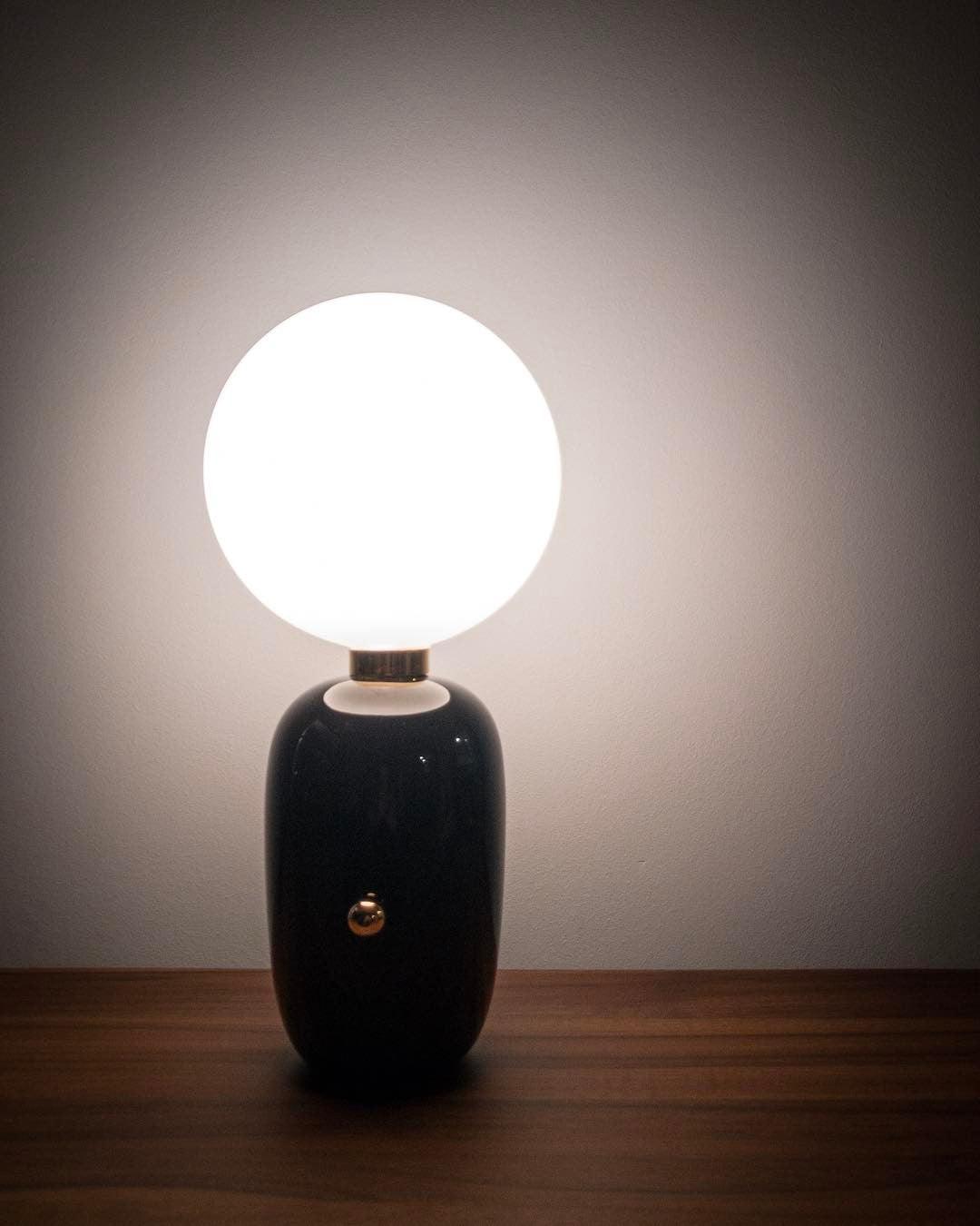 Nyxen Glass Industrial Table Lamp-Neutral Decor