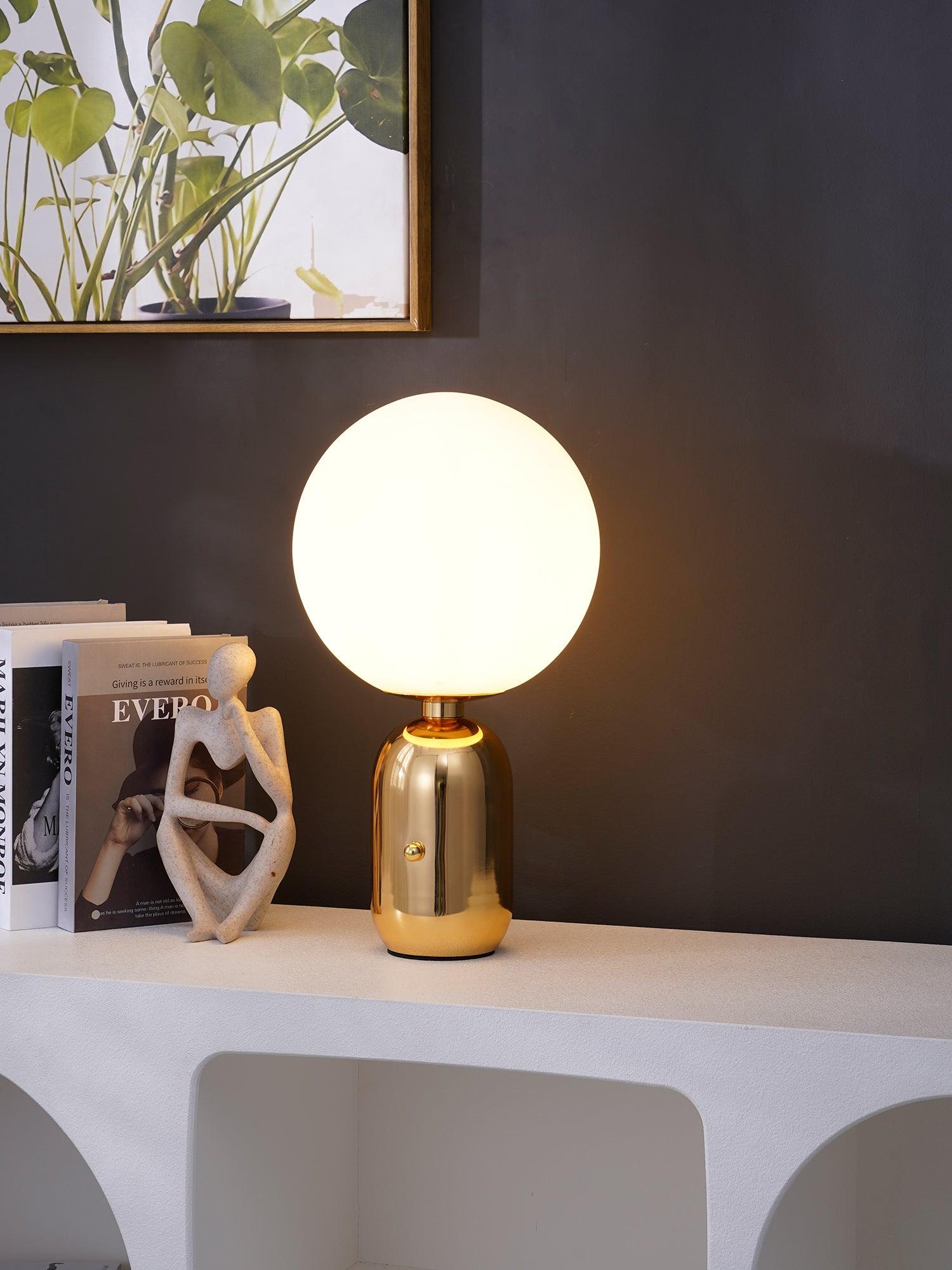 Nyxen Glass Industrial Table Lamp-Neutral Decor