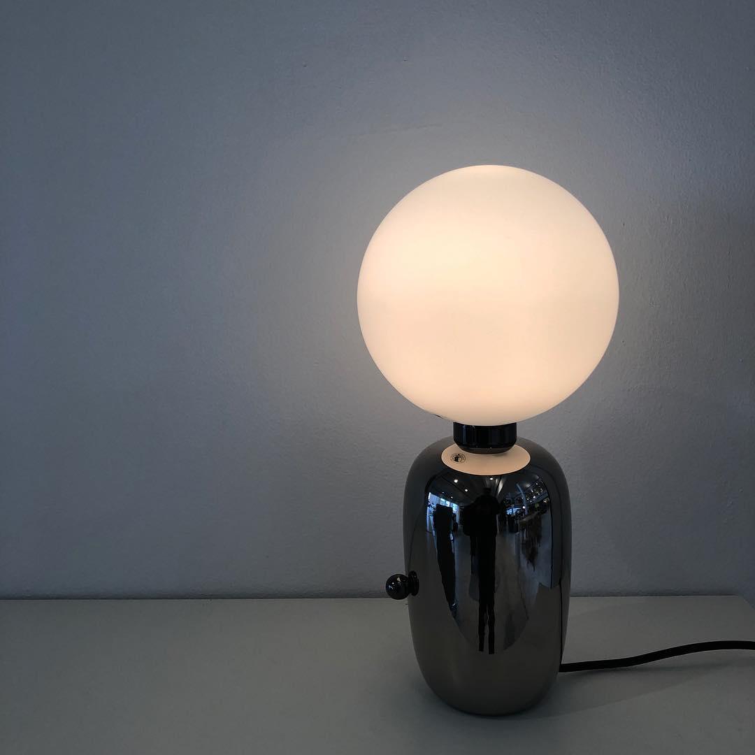Nyxen Glass Industrial Table Lamp-Neutral Decor