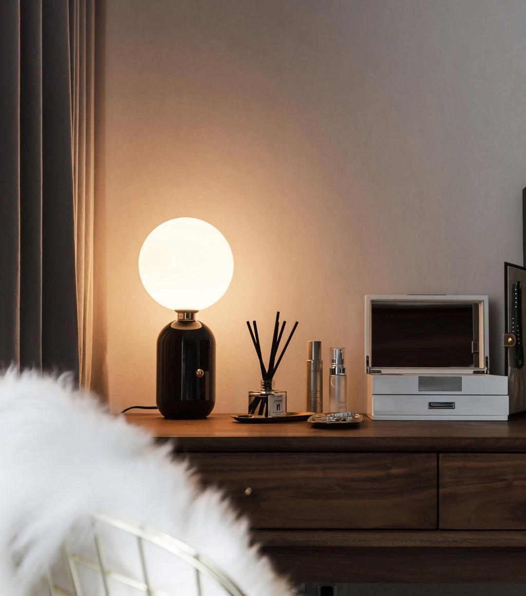 Nyxen Glass Industrial Table Lamp-Neutral Decor