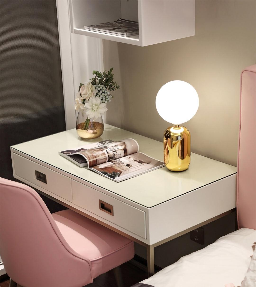 Nyxen Glass Industrial Table Lamp-Neutral Decor