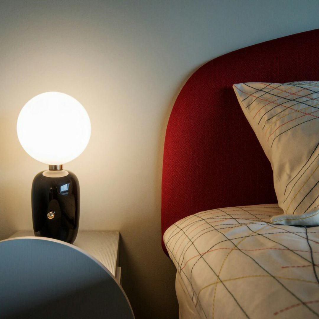 Nyxen Glass Industrial Table Lamp-Neutral Decor