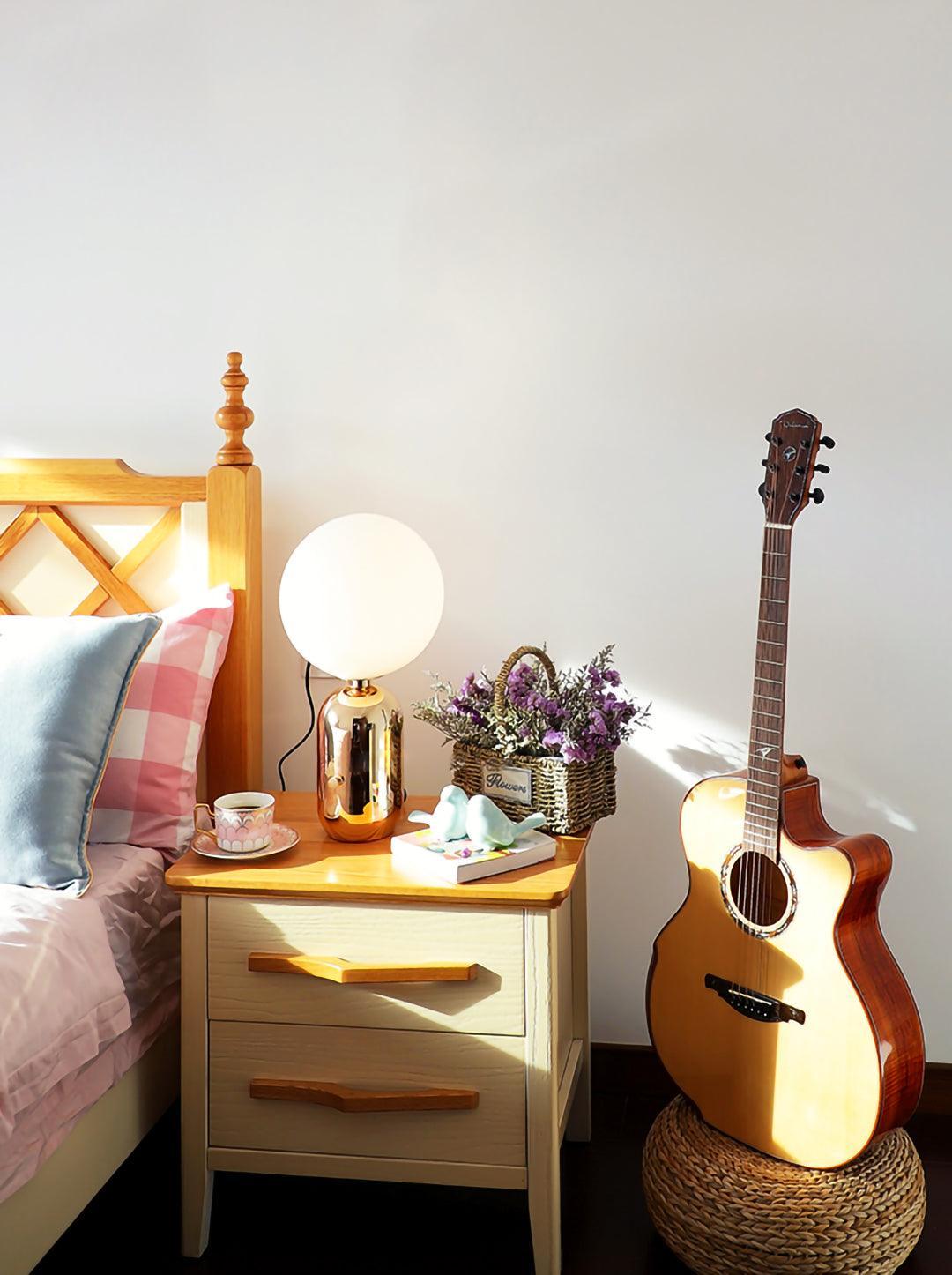 Nyxen Glass Industrial Table Lamp-Neutral Decor