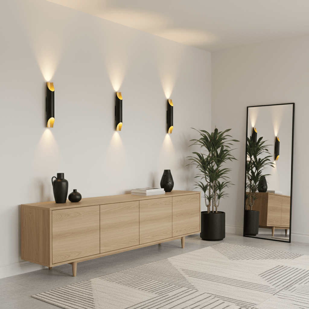 Abigali Straight Wall Lamp-Neutral Decor