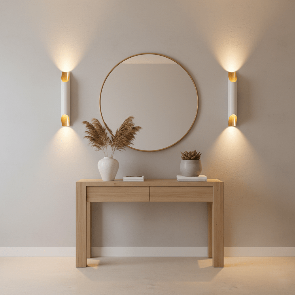 Abigali Straight Wall Lamp-Neutral Decor