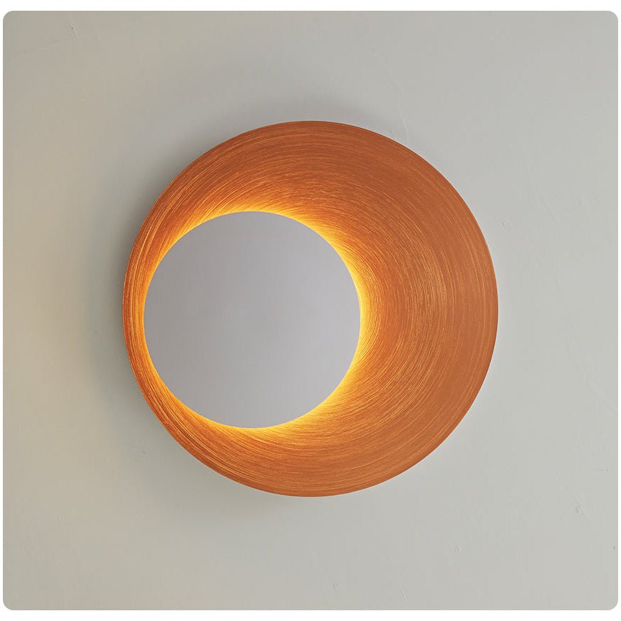 Abstract Circular Crescent Wall Sconce-Neutral Decor