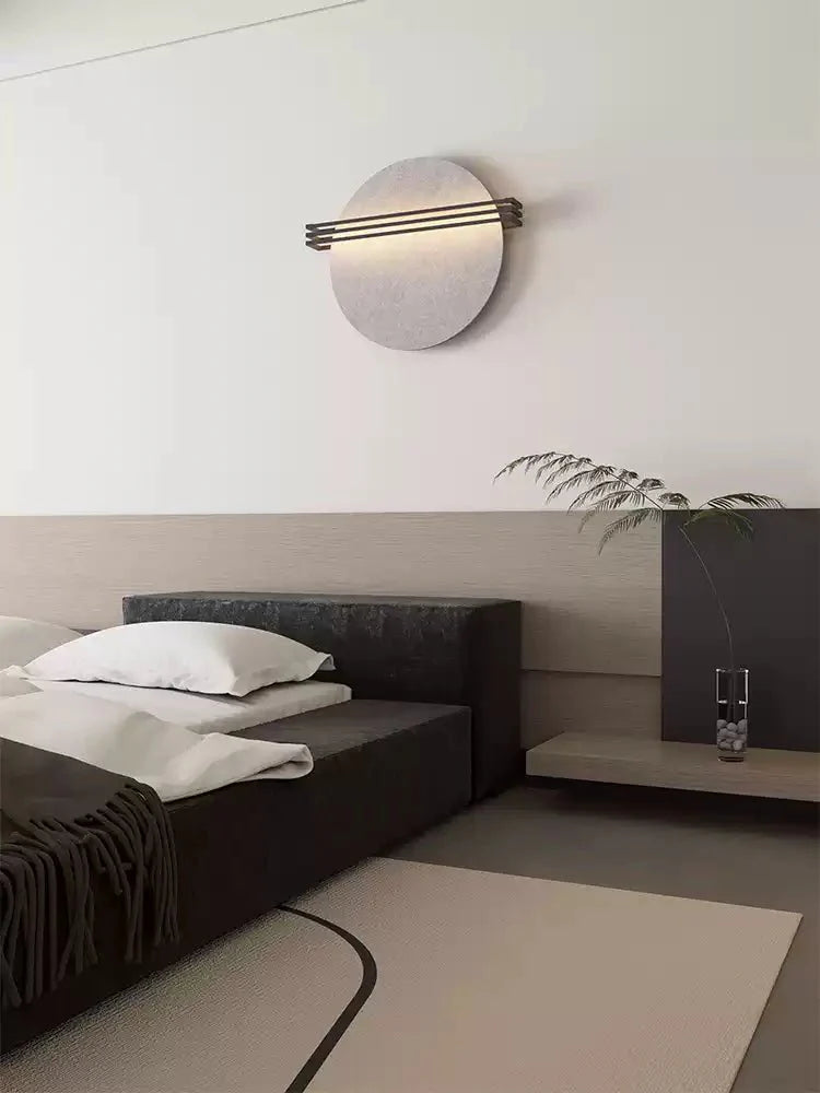 Abstract Sunrise Felt Wall Sconce-Neutral Decor