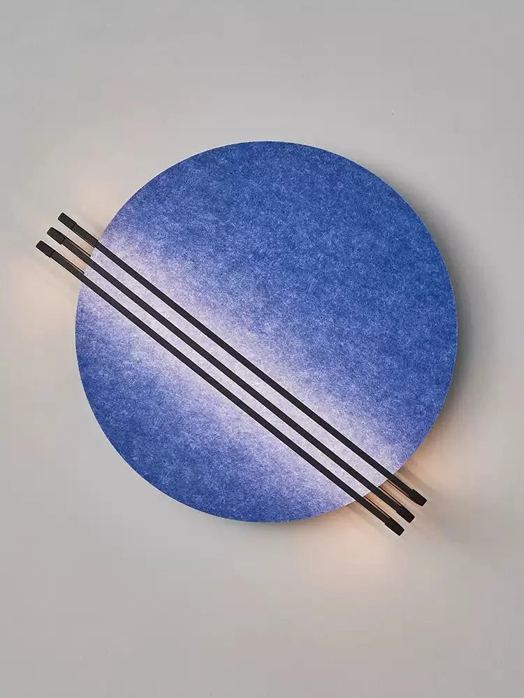 Abstract Sunrise Felt Wall Sconce-Neutral Decor