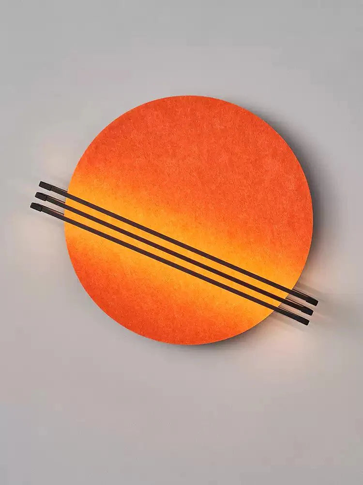 Abstract Sunrise Felt Wall Sconce-Neutral Decor
