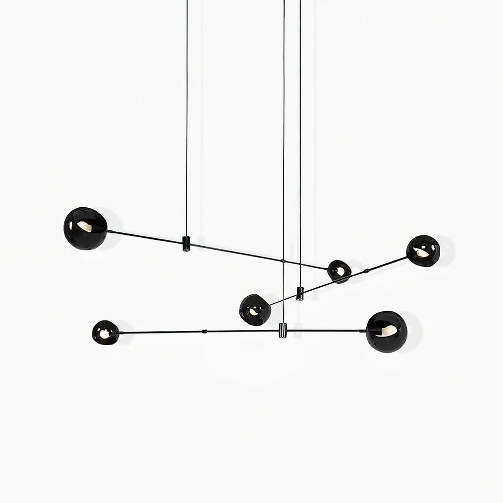 Lustra Chandelier Black Glass Acaba Elegant-Neutral Decor