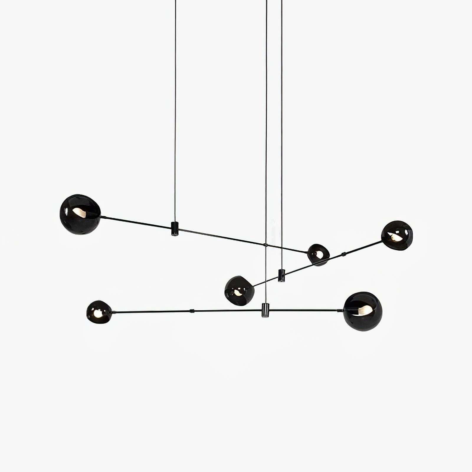 Lustra Chandelier Black Glass Acaba Elegant-Neutral Decor
