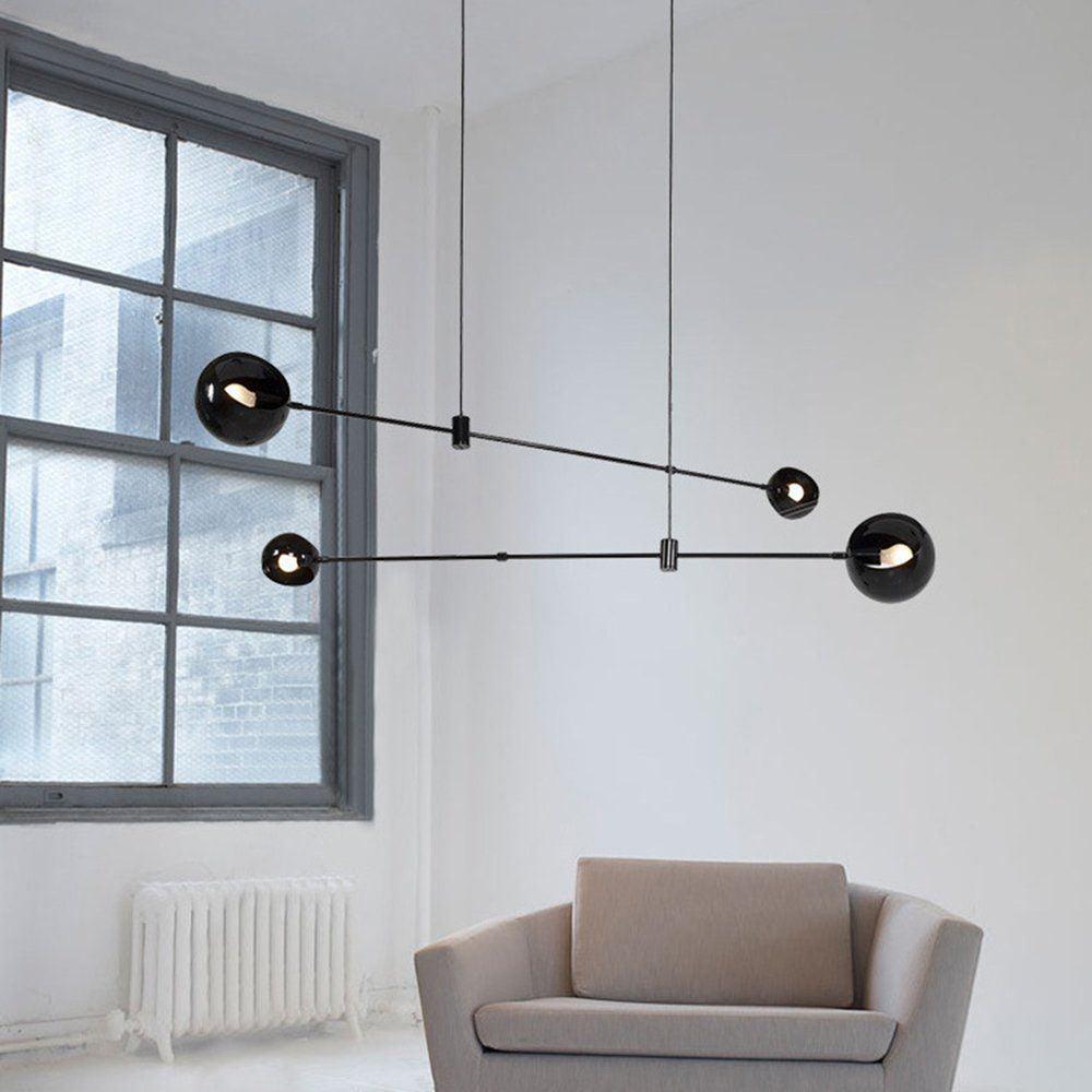 Lustra Chandelier Black Glass Acaba Elegant-Neutral Decor