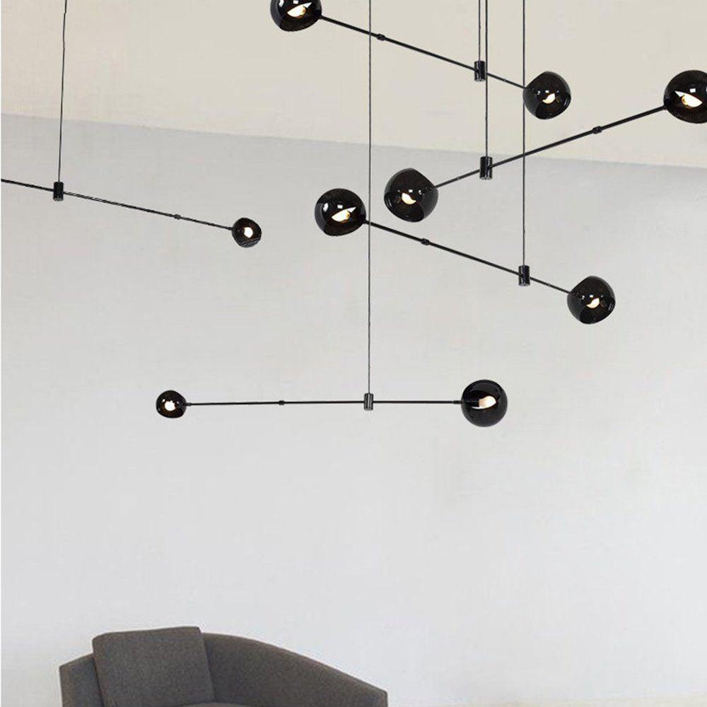 Lustra Chandelier Black Glass Acaba Elegant-Neutral Decor